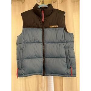 Peloton Men’s Size XL Nylon Puffer Jacket Black Blue